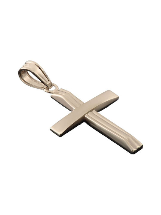 Weißgold Kreuz 14K mit Kette