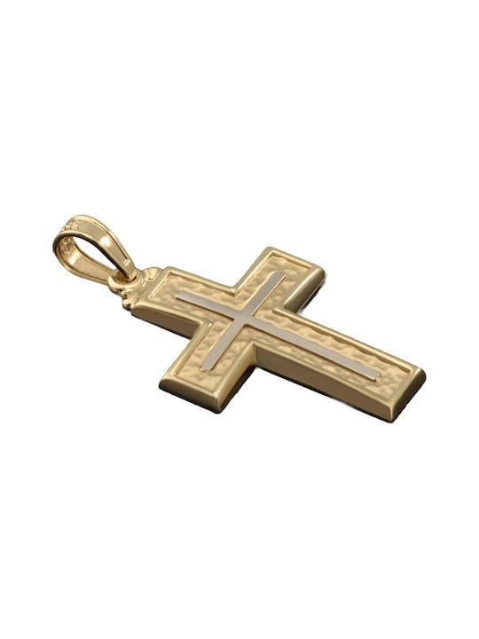 Damen Gold Kreuz 14K mit Kette