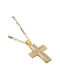 Damen Gold Kreuz 14K mit Kette