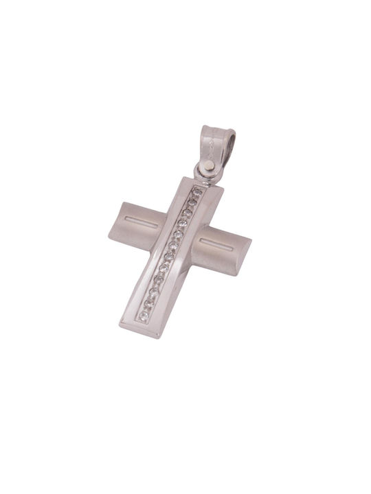 Women's White Gold Cross 14K