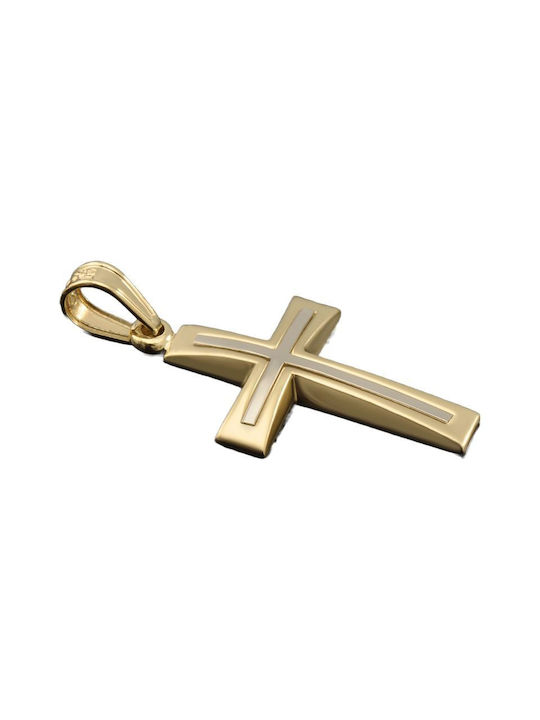 Damen Gold Kreuz 14K mit Kette