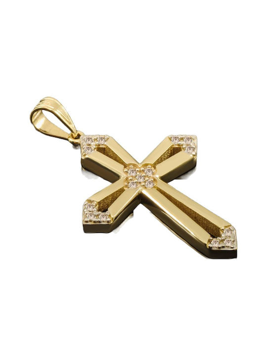 Damen Gold Kreuz 14K mit Kette