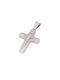 Men's White Gold Cross 14K with the Crucified