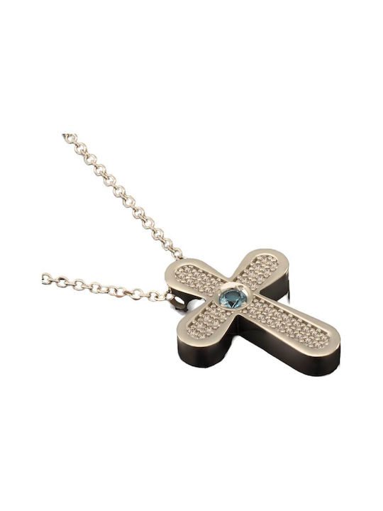 Women's White Gold Cross 14K with Chain