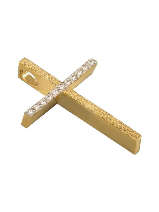 Damen Gold Kreuz 14K mit Kette