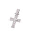 Men's White Gold Cross 14K