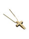 Damen Gold Kreuz 14K mit Kette