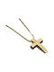 Damen Gold Kreuz 14K mit Kette