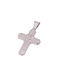 Men's White Gold Cross 14K