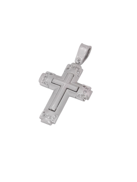 Women's White Gold Cross 14K