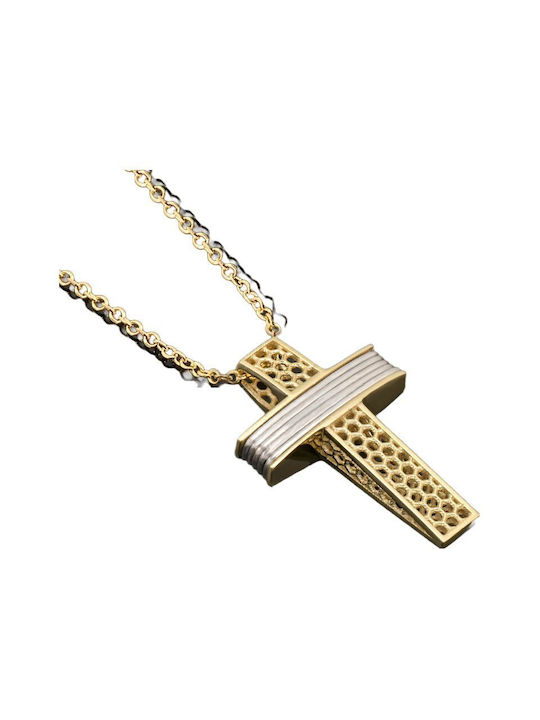 Gold Kreuz 14K mit Kette