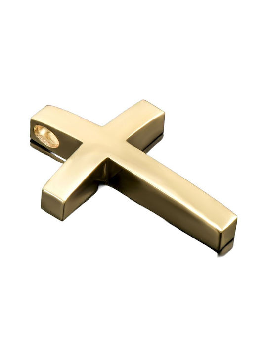 Herren Gold Kreuz 14K mit Kette