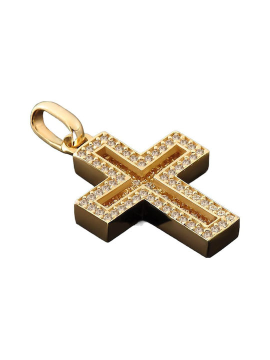 Damen Gold Kreuz 14K mit Kette