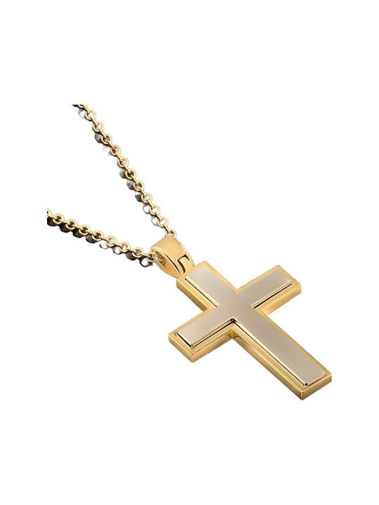 Gold Kreuz 14K mit Kette