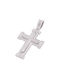 Men's White Gold Cross 14K