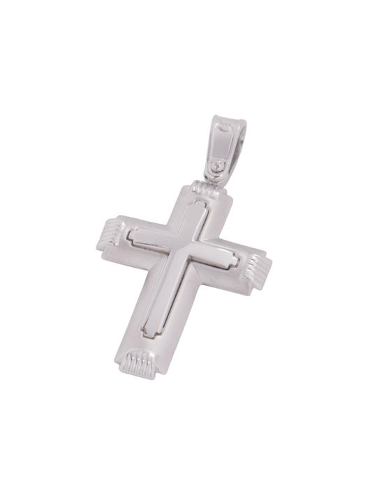 Damen Weißgold Kreuz 14K