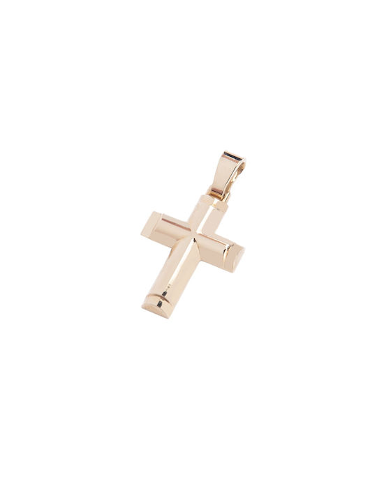 Damen Roségold Kreuz 14K