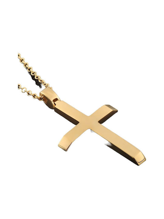 Gold Kreuz 14K mit Kette