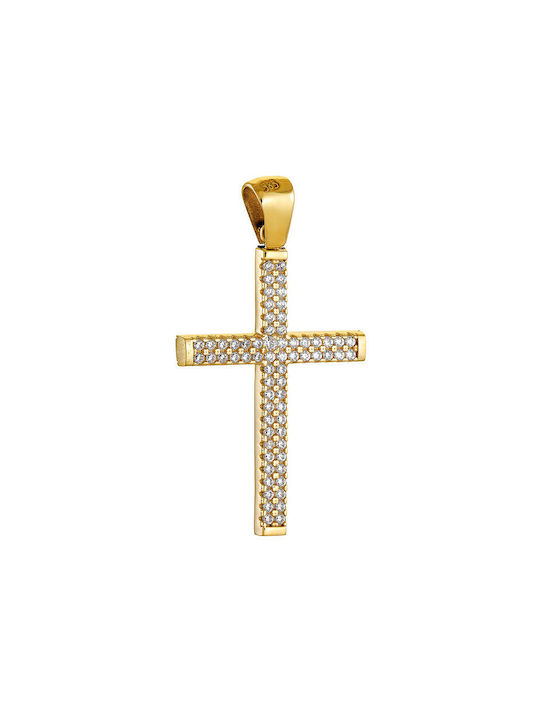 Damen Roségold Kreuz 14K