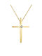 Gold Kreuz 14K mit Kette