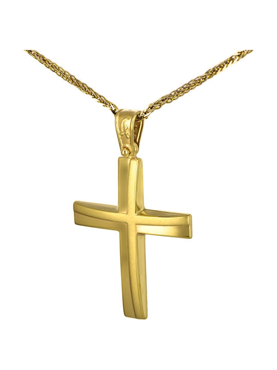 Herren Gold Kreuz 14K