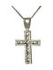 Damen Weißgold Kreuz 14K