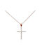 Women's Rose Gold Cross 14K