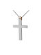 Women's White Gold Cross 14K