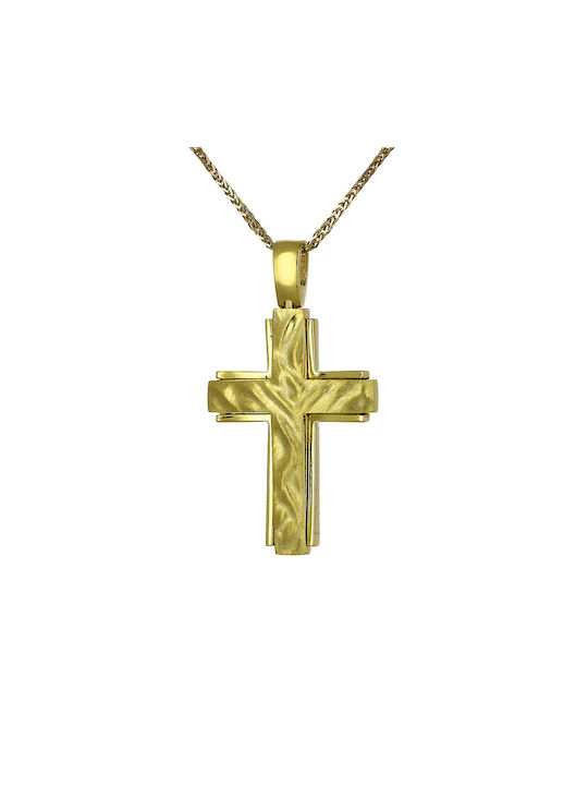 Herren Gold Kreuz 14K