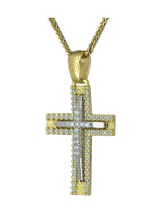 Damen Gold Kreuz 14K