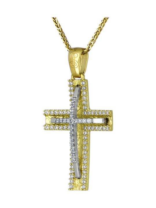 Damen Gold Kreuz 14K