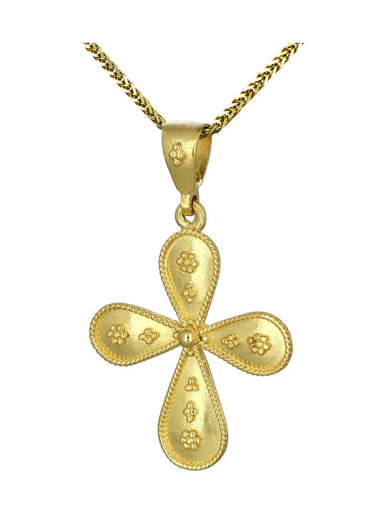 Damen Gold Kreuz 18K