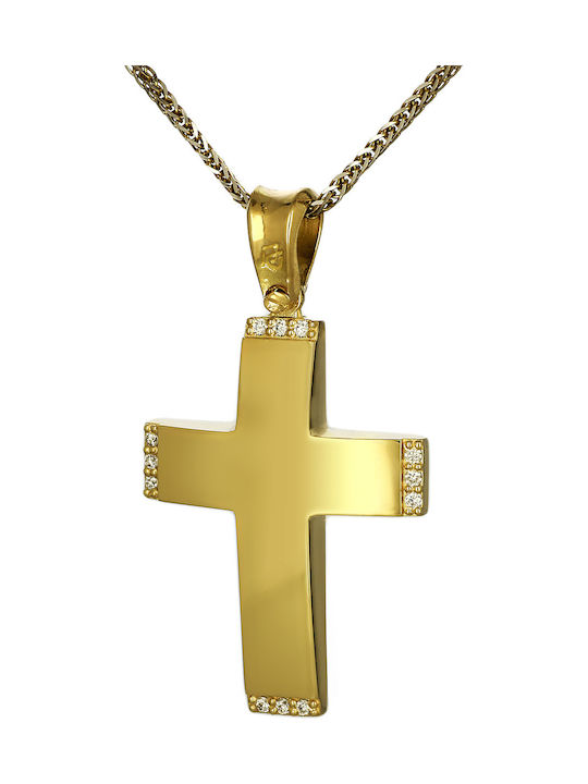 Damen Gold Kreuz 18K