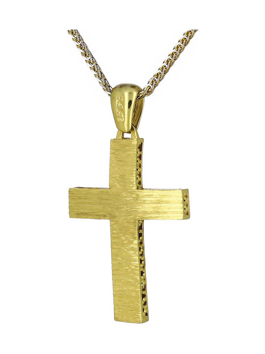 Herren Gold Kreuz 14K