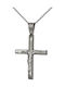 Men's White Gold Cross 14K with the Crucified