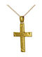 Herren Gold Kreuz 14K