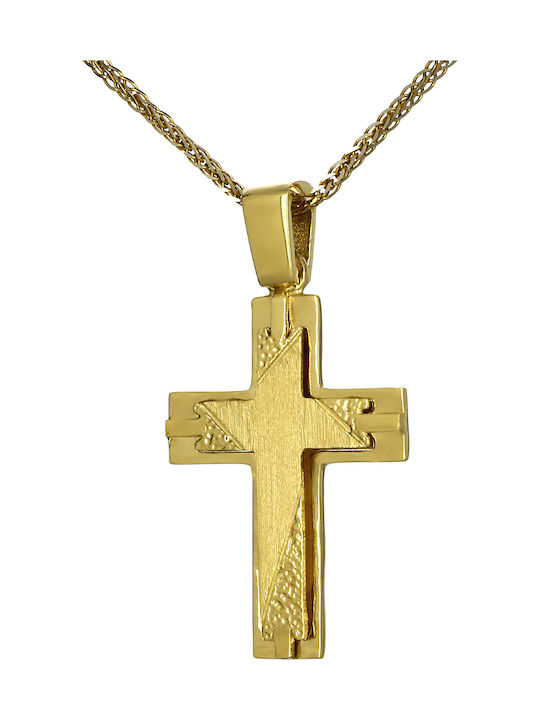 Herren Gold Kreuz 14K mit dem Gekreuzigten