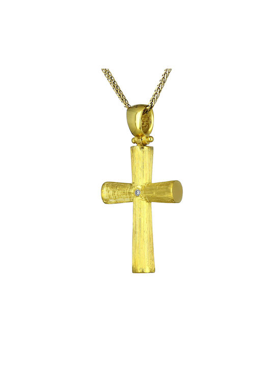 Damen Gold Kreuz 14K