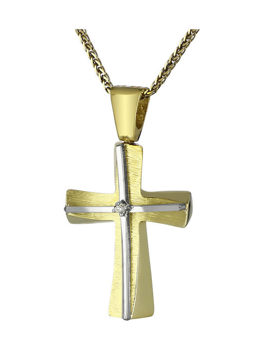 Damen Gold Kreuz 14K