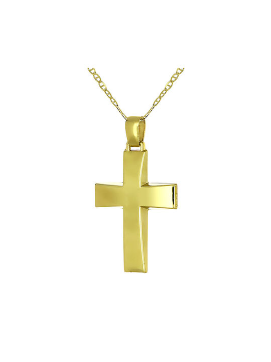 Herren Gold Kreuz 14K