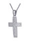 Women's White Gold Cross 14K