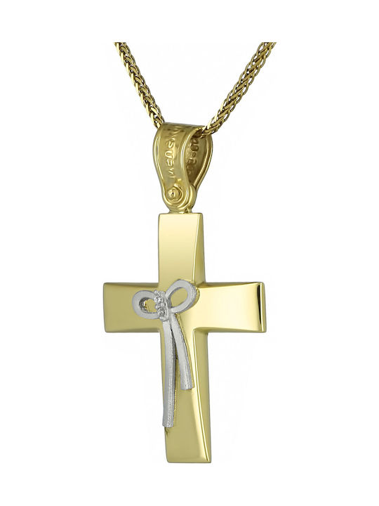 Damen Gold Kreuz 14K