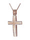 Women's Rose Gold Cross 14K