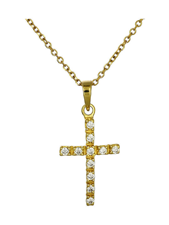 Damen Gold Kreuz 14K