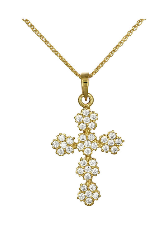 Damen Gold Kreuz 14K