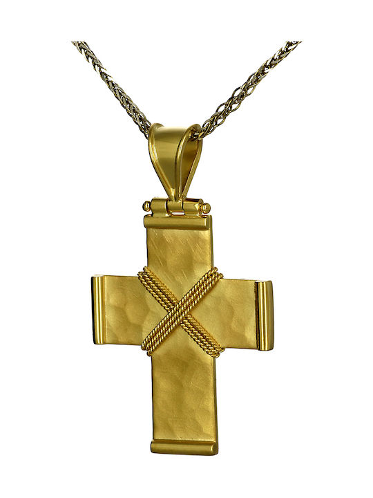 Herren Gold Kreuz 18K