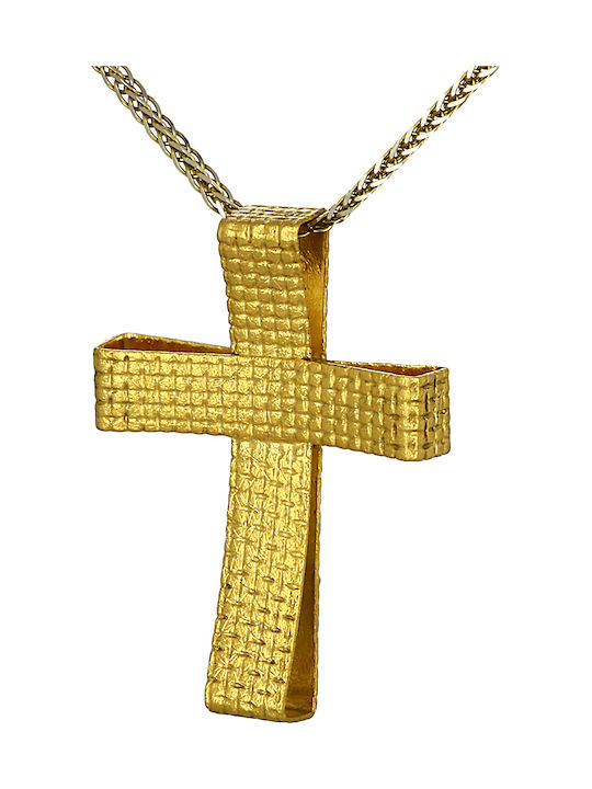 Herren Gold Kreuz 18K