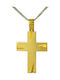 Herren Gold Kreuz 14K