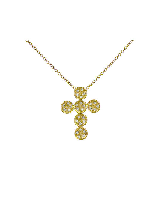 Damen Gold Kreuz 14K