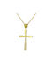 Damen Gold Kreuz 9K mit Kette